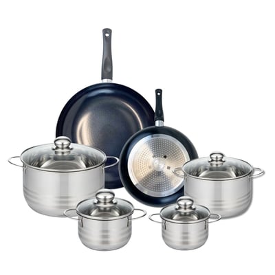 2 poêles 24/32cm + 4 faitouts 14/16/20/24cm PRIMA BRILLANT ELO