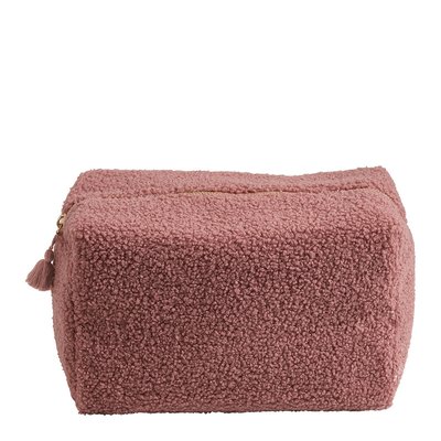Trousse de toilette rectangulaire Bouclette rose - Grand modèle MATHILDE M