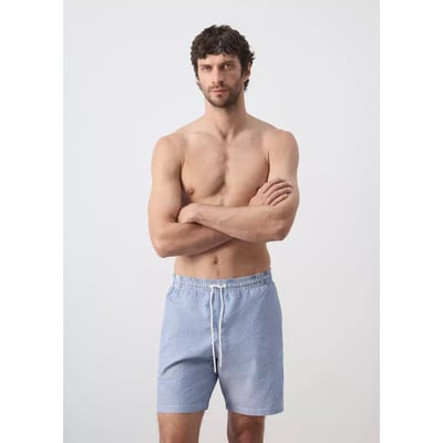 Maillot de bain rayures seersucker MANGO MAN