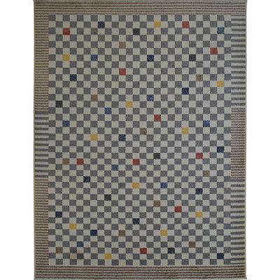 Tapis effet laineux motif damier  195x270RAMINE THE DECO FACTORY
