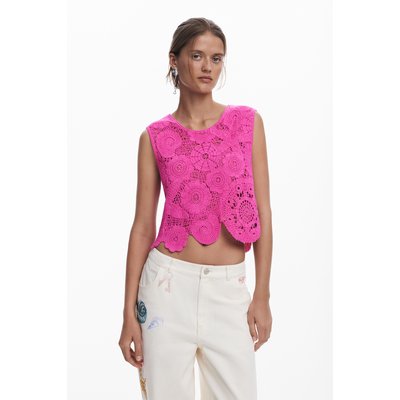 Desigual - Cropped crochet top DESIGUAL