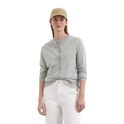 Cardigan de luxe en jersey régulier en mélange de TENCEL™ Lyocell et de coton MARC O'POLO