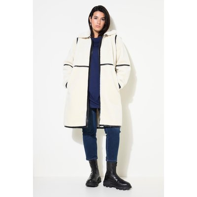 Veste en polaire bouclée. Passepoil en cuir STUDIO UNTOLD