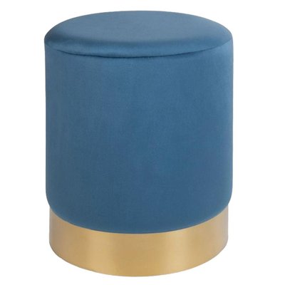 Pouf en velours et métal doré AUBRY GASPARD