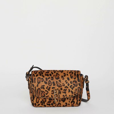 Servan Pony Flap Bag in Leather PETITE MENDIGOTE