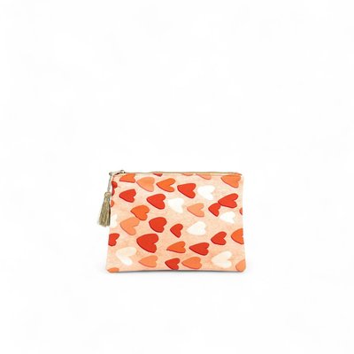 Trousse en coton imprimé cœurs LOVELY OH MY BAG