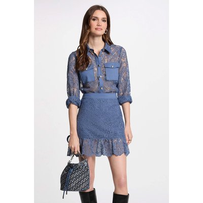 Chemise manches longues dentelle MORGAN