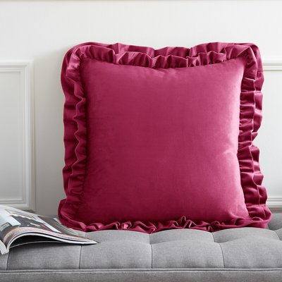 So Soft Velvet Touch Double Frill Filled Cushion CATHERINE LANSFIELD