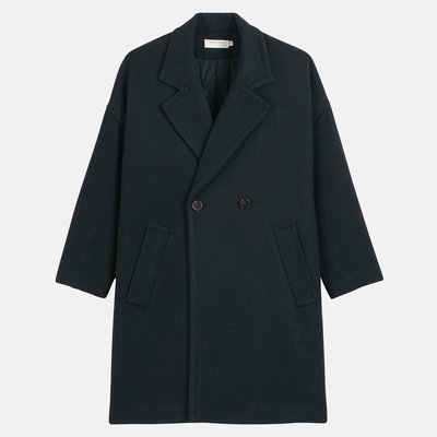Mid-Length Coat with Tailored Collar SEE U SOON