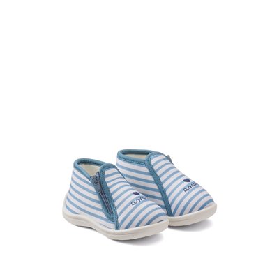 Chaussons rayés zippés LA REDOUTE COLLECTIONS