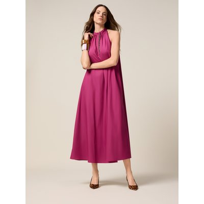 Robe longue à la coupe évasée réalisée en popeline 100% coton OLTRE