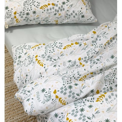 Housse de couette en Coton Bio pour lit 1 personne YUKARI DOUCEUR KADOLIS