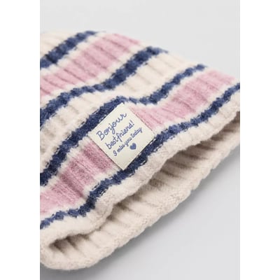 Bonnet en maille à rayures MANGO BABY