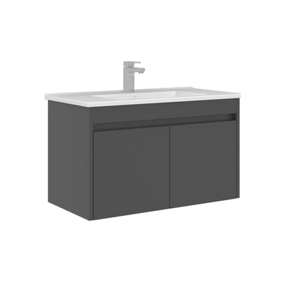 Meuble vasque suspendu 85 cm 2 portes NAÏA PIER IMPORT
