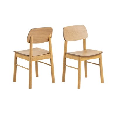Chaises de salle à manger en bois naturel (lot de 2) - IZIA HELLIN, DEPUIS 1862