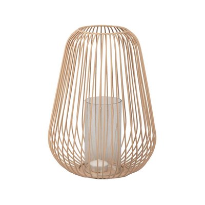 Lanterne en métal filaire Illuminate 22.5 x 30 cm Sable PRESENT TIME