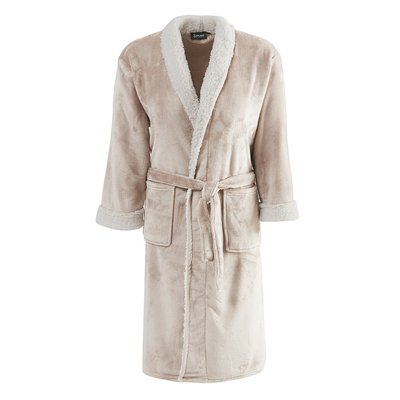 Peignoir polaire mixte col châle bicolore KALY SENSEI MAISON