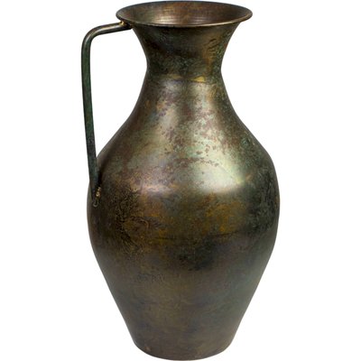 Vase décoratif en métal effet vieilli ambiance antique RECOLLECTION