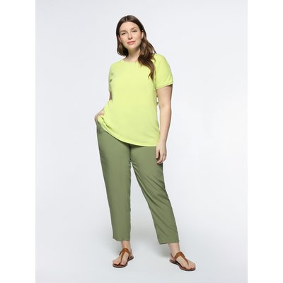 T-shirt avec insert sur le devant en tissu léger de viscose FIORELLA RUBINO