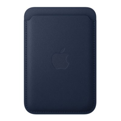 Porte-cartes en tissage fin bleu APPLE