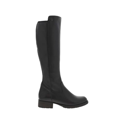 Bottes en cuir noires à talon décroché bas avec un zip côté interne RIEKER