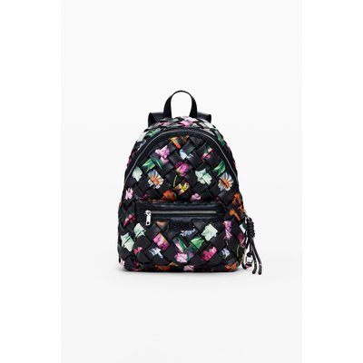 Petit sac à dos tressé à fleurs DESIGUAL