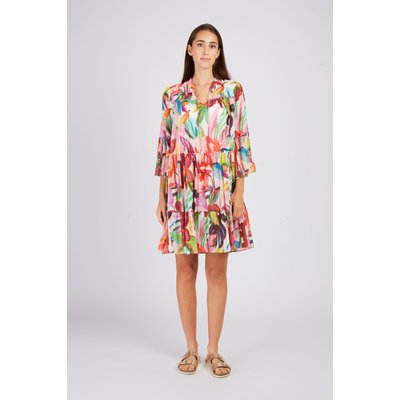 Robe courte evasée à motif floral PERMAYOU DERHY