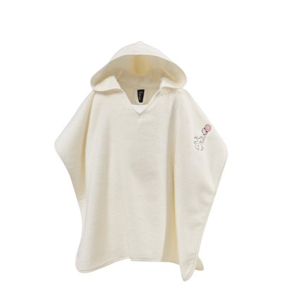 Poncho de bain enfant en coton peigné Zéro Twist BABY SOFT SOURIS SKY SENSEI MAISON