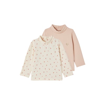 Lot de 2 t-shirts col roulé VERTBAUDET