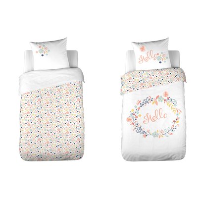Parure de lit enfant Hello - 100% coton 57 fils/cm² TOILINUX