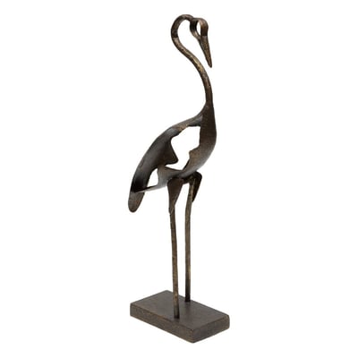 Statuette héron en acier SHILO ATMOSPHERA
