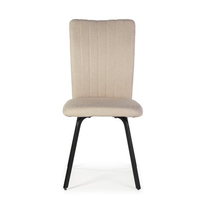 Lot de 4 chaises en tissu avec pieds en métal noir L47,5 cm - PRETTY CALICOSY
