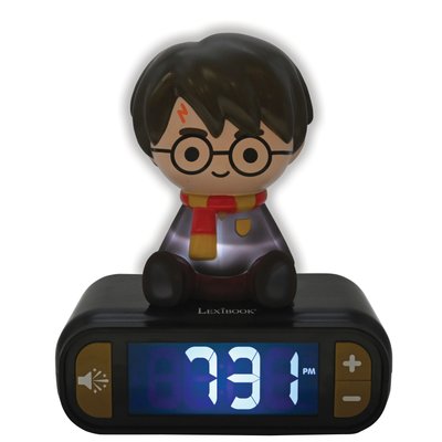 Réveil digital avec veilleuse lumineuse Harry Potter en 3D LEXIBOOK