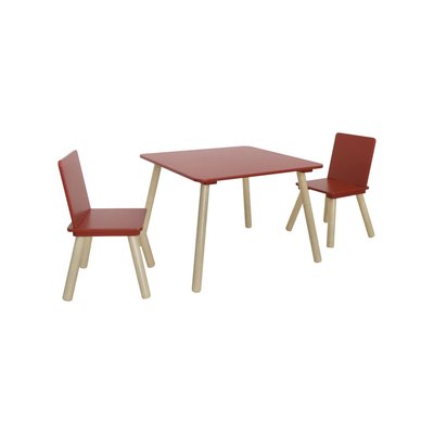Table carrée enfant bois de pin 2 assises JUDITH SWEEEK