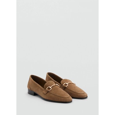 Mocassins en daim à boucle MANGO