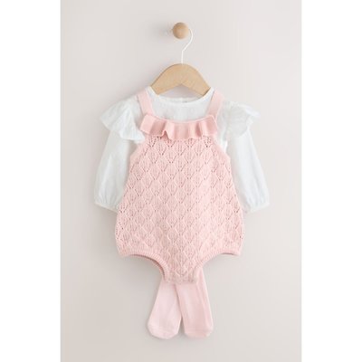 Barboteuse, collants salopette bébé, 3 pièces NEXT
