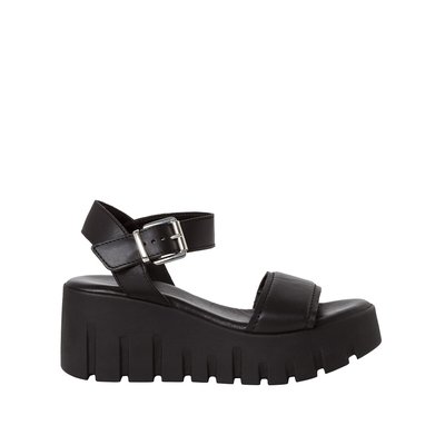 Sandales chunky compensées en cuir TAMARIS