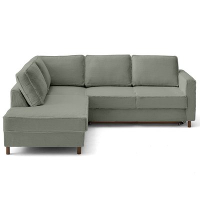 Canapé d'Angle Convertible en velours 5 places - JAKE LISA DESIGN