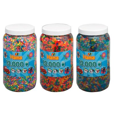 Set de trois pots de perles à repasser (env. 39000) HAMA