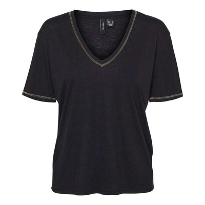 T-shirt lin col v VERO MODA