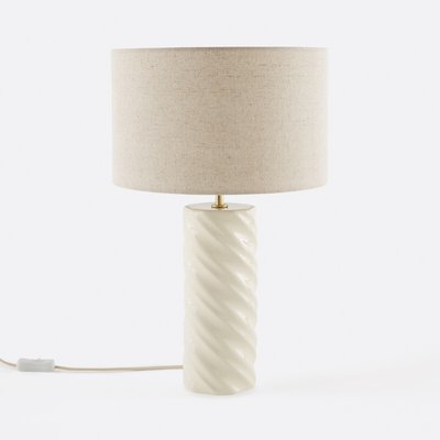 Lampe à poser céramique et lin, Dehen LA REDOUTE INTERIEURS