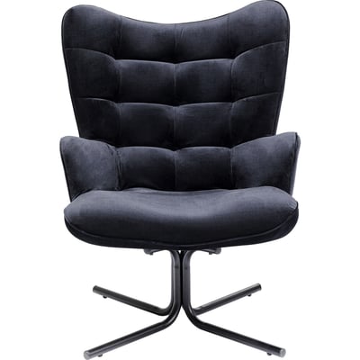 Fauteuil pivotant en velours, OSCAR KARE DESIGN