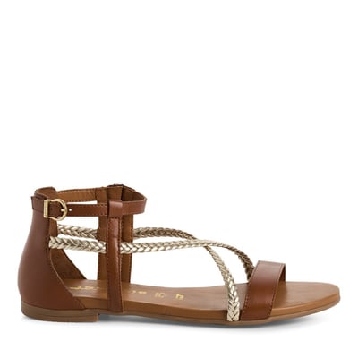 Sandales en cuir talon plat TAMARIS