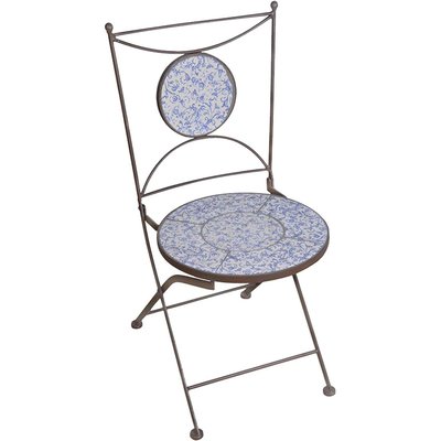 Chaise jardin fer forgé céramique Unitaire JARDINDECO