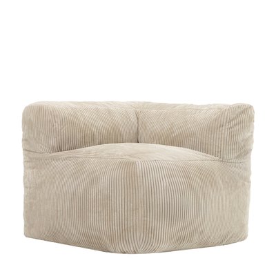 Pouf fauteuil d'angle modulaire en velours côtelé Oeko-Tex® - ZEN ICON