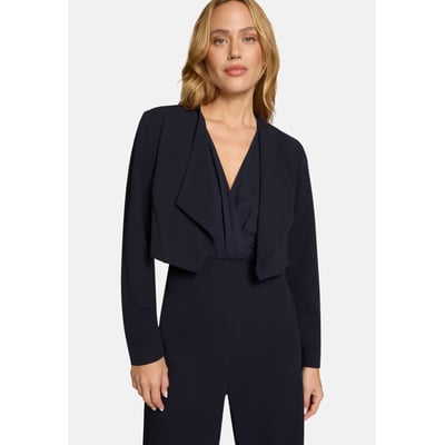 Hobrounn Blazer Court Pour Femme - Manches 3/4 Élégant Décontracté - Veste Festive Polyvalente