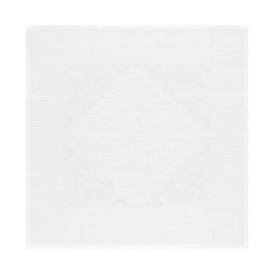 Serviette de table Bosphore Blanc Blanc 58x58 50% coton - 50% lin LE JACQUARD FRANCAIS