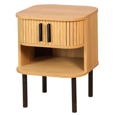 Table de nuit en lamelles bois et métal Kyoto AUBRY GASPARD