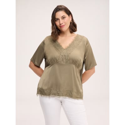 Blouse avec détails en dentelle FIORELLA RUBINO