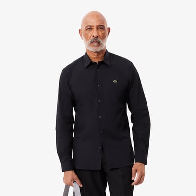 Chemise slim fit popeline de coton stretch LACOSTE